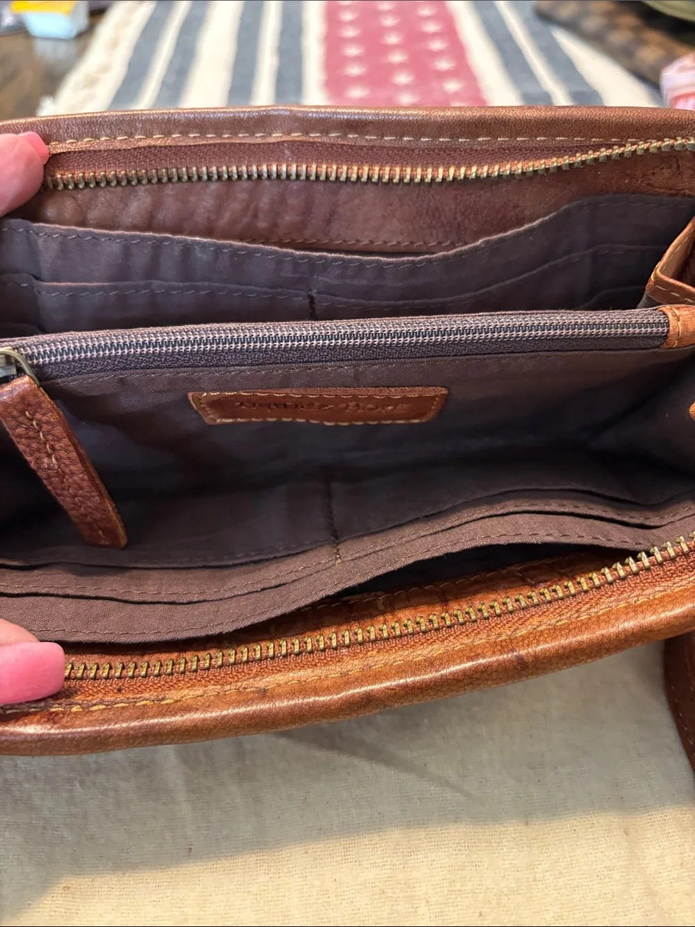 Trades of Hope Woven Leather Wristlet Wallet in Brown